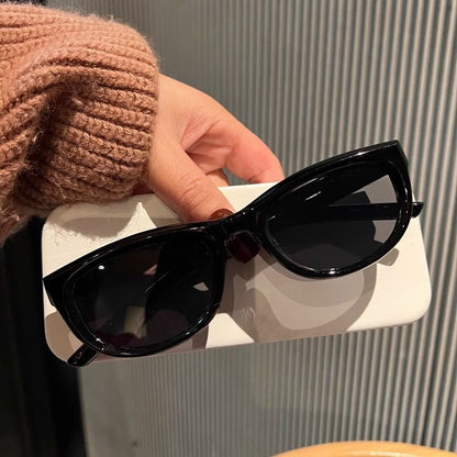Olive green cat-eye sunglasses for women