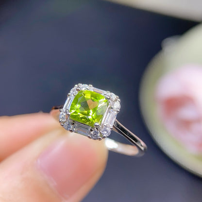 Olivine Silver Ring