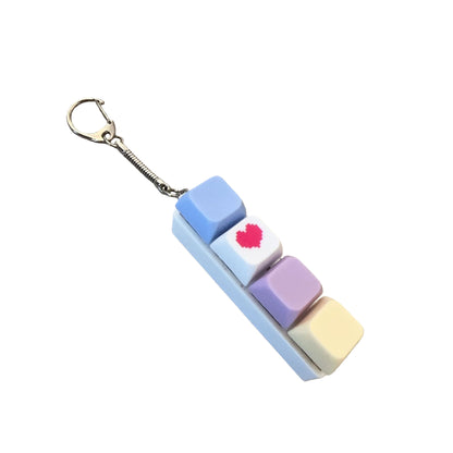 One-line pressure-reducing 4-key toy
