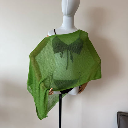 One-piece halter shawl