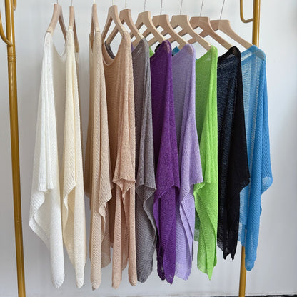 One-piece halter shawl