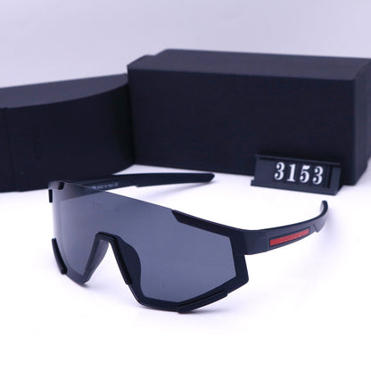 One-piece large-frame sunglasses