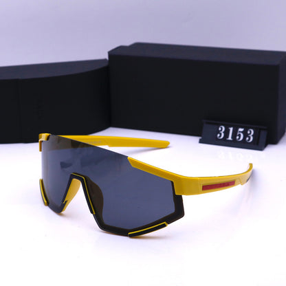 One-piece large-frame sunglasses