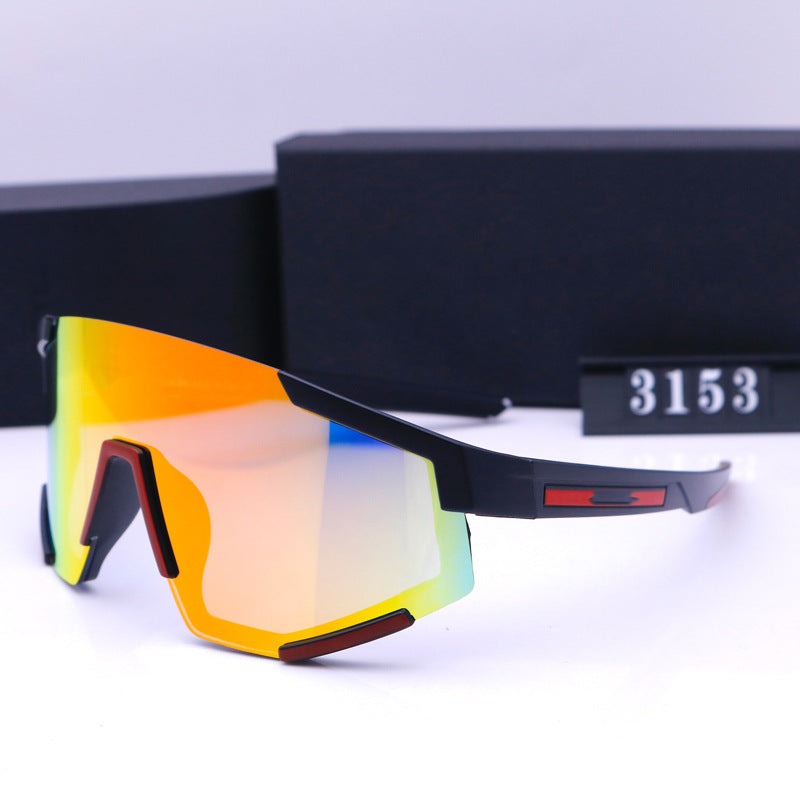 One-piece large-frame sunglasses