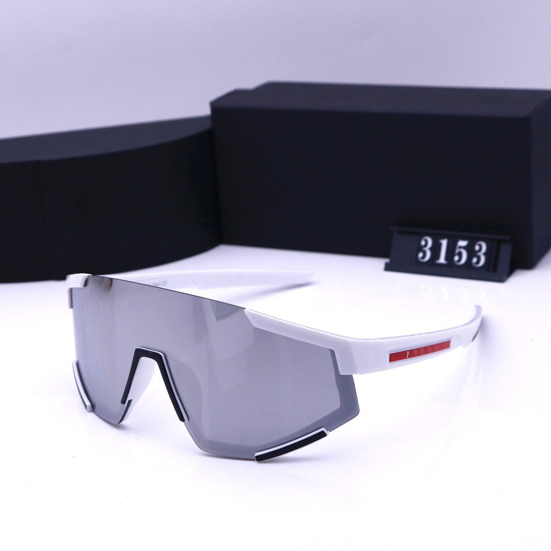 One-piece large-frame sunglasses