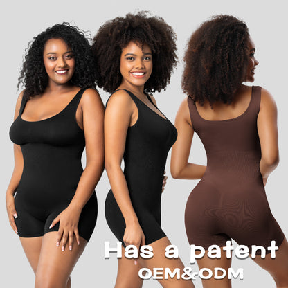 One-piece shaping and slimming body garment