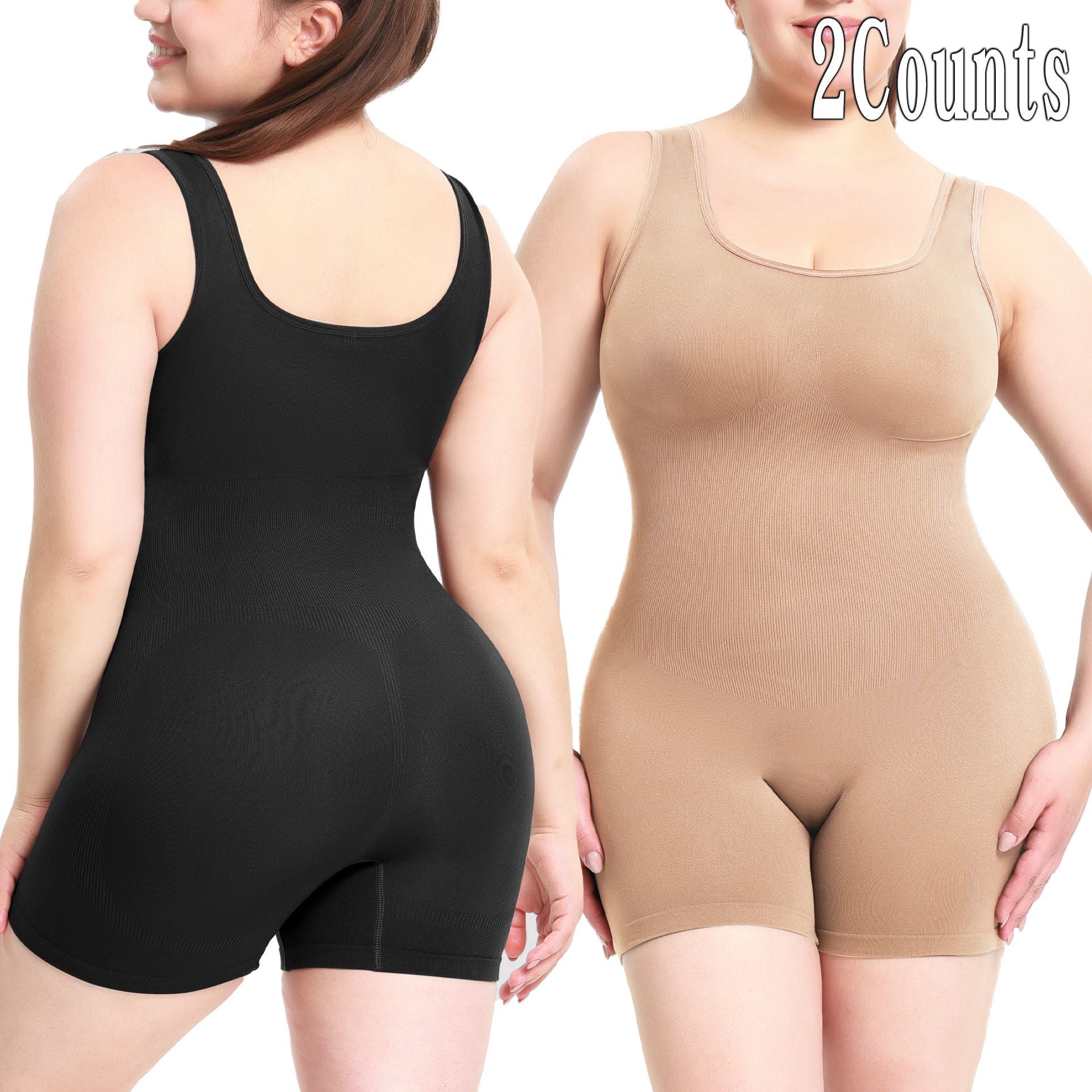 One-piece shaping and slimming body garment