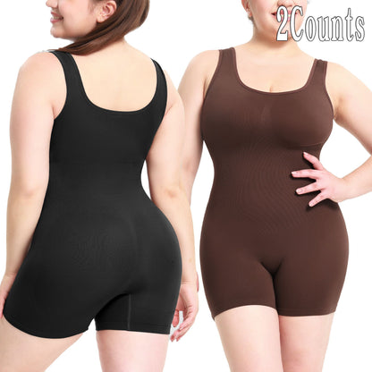 One-piece shaping and slimming body garment