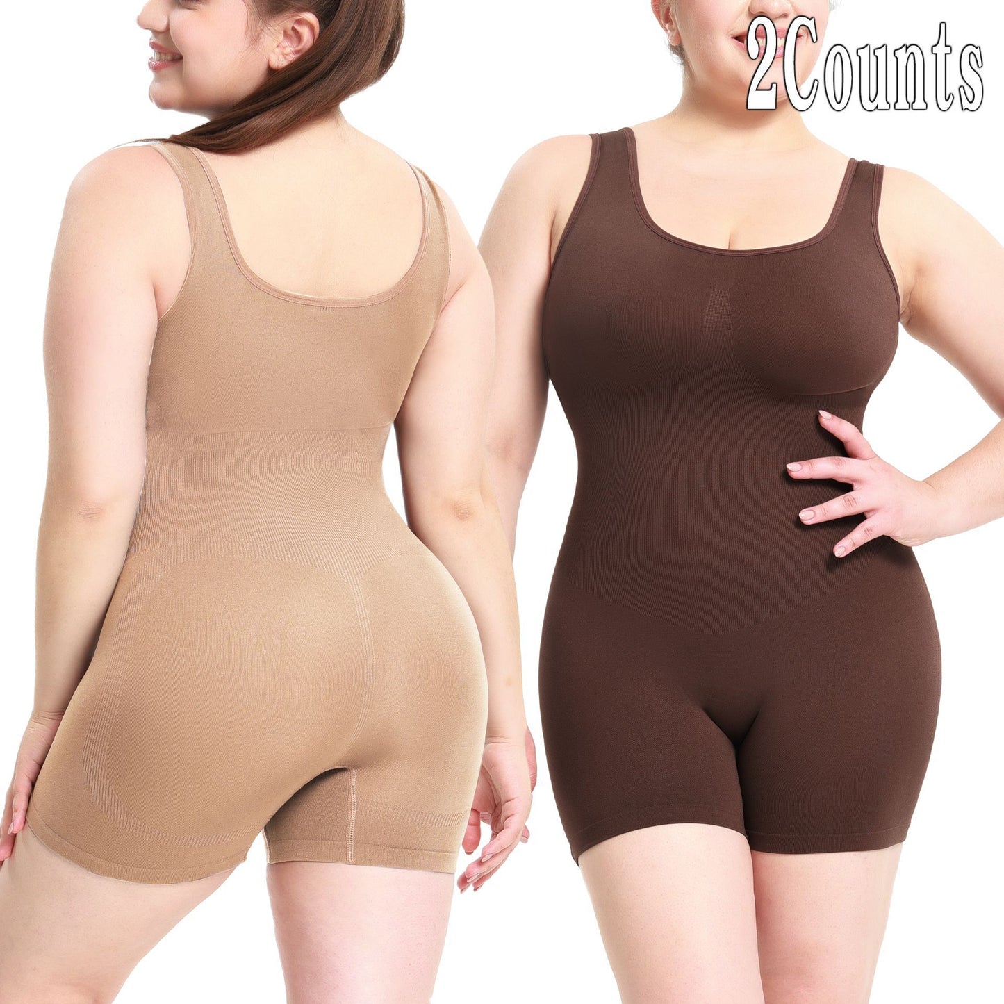 One-piece shaping and slimming body garment