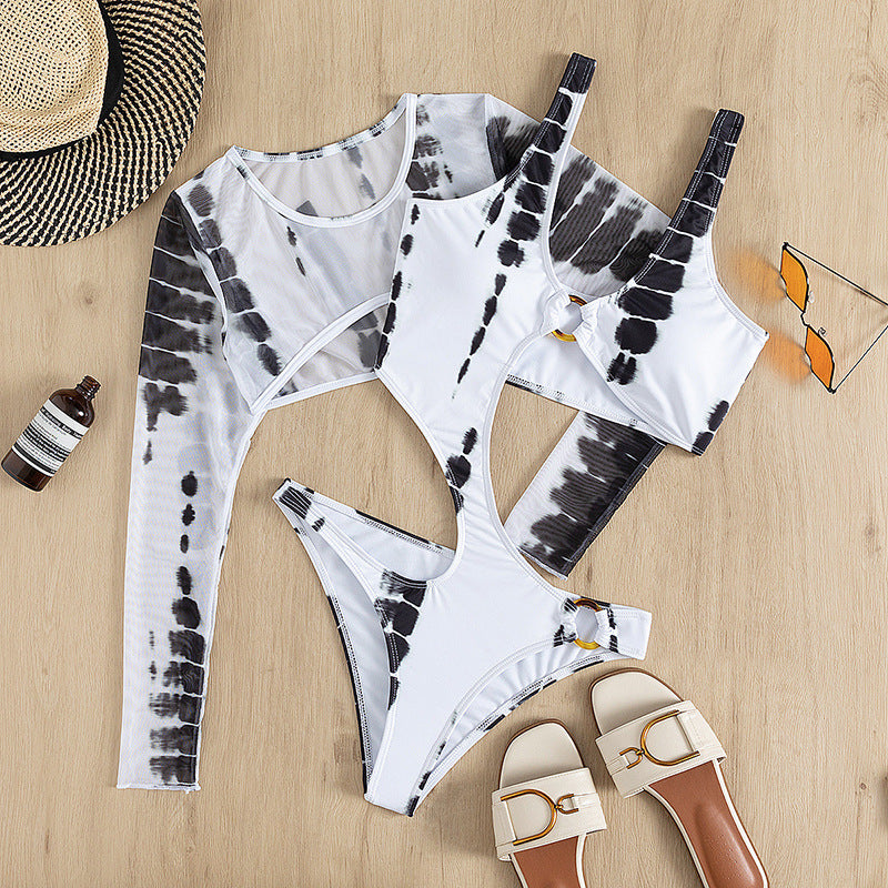 One-piece swimming suit set