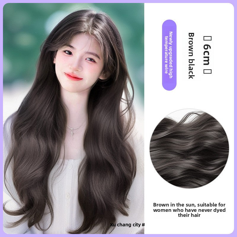 One-piece V-shaped wave hair extension