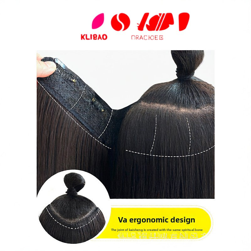 One-piece V-shaped wave hair extension