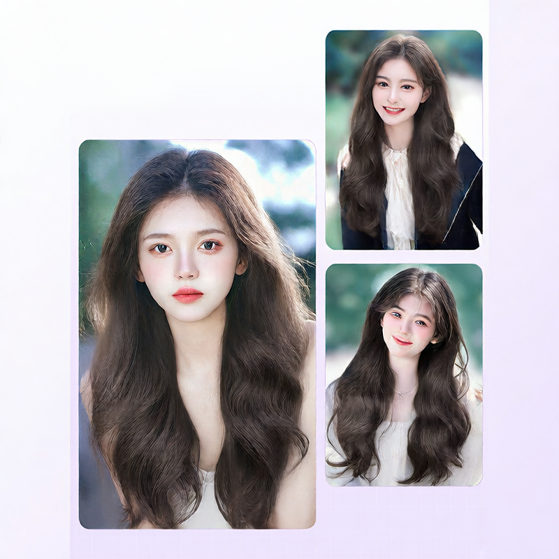 One-piece V-shaped wave hair extension