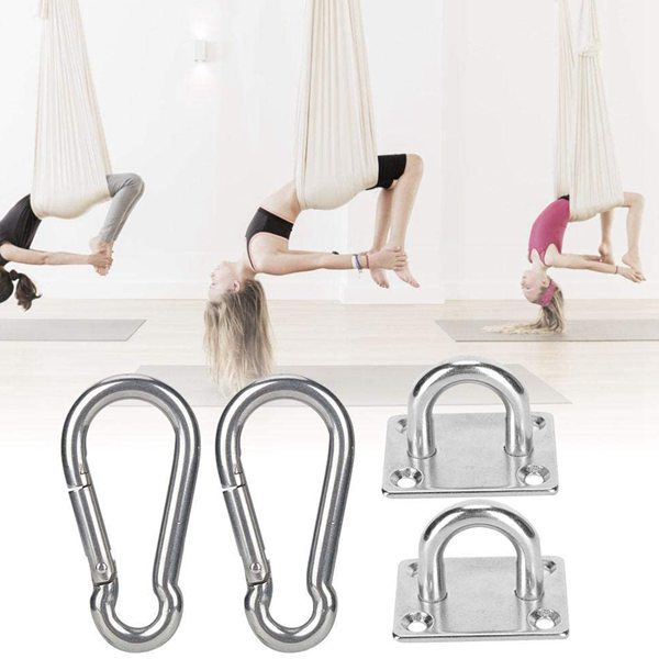 One set of stainless steel hooks