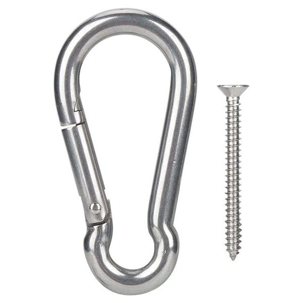 One set of stainless steel hooks