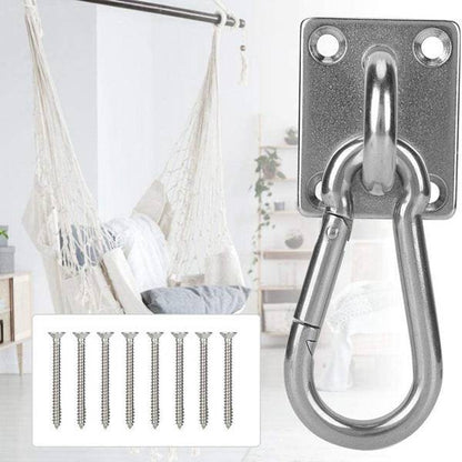 One set of stainless steel hooks