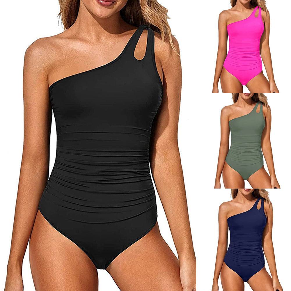 One Shoulder Backless Swimsuit