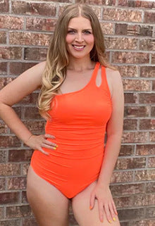 One Shoulder Backless Swimsuit