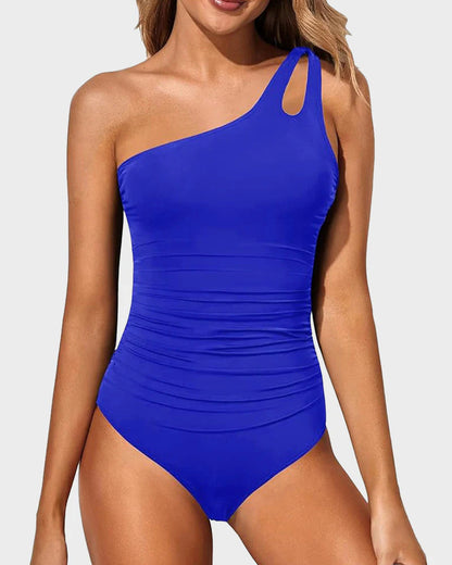 One Shoulder Backless Swimsuit