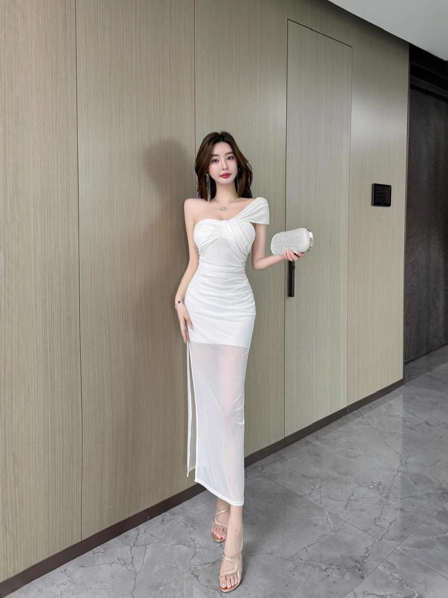 One-Shoulder Bustier Dress