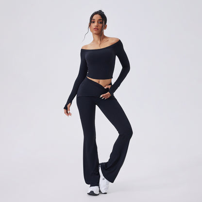 One-Shoulder High-Waist Quick-Dry Yoga Running Set