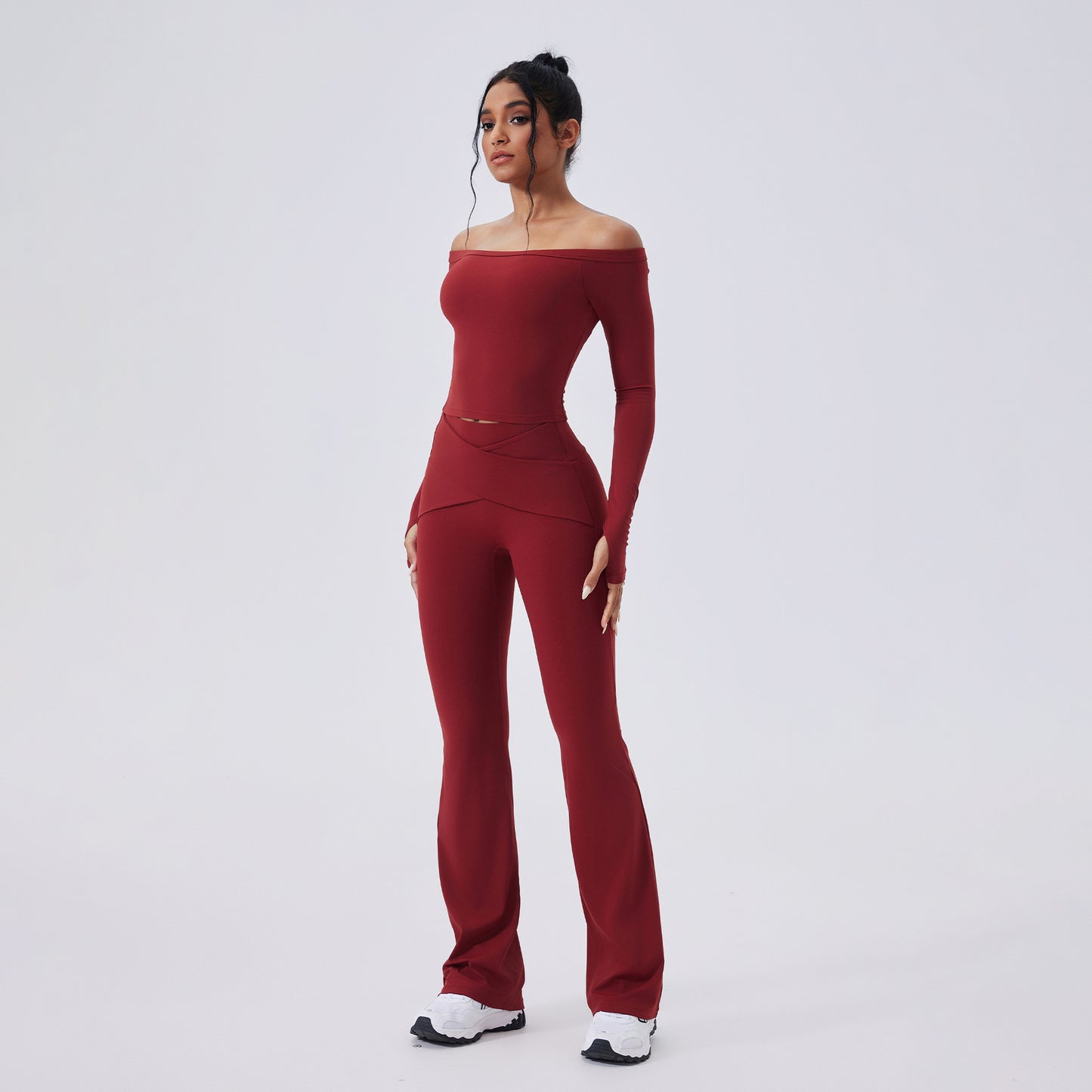 One-Shoulder High-Waist Quick-Dry Yoga Running Set