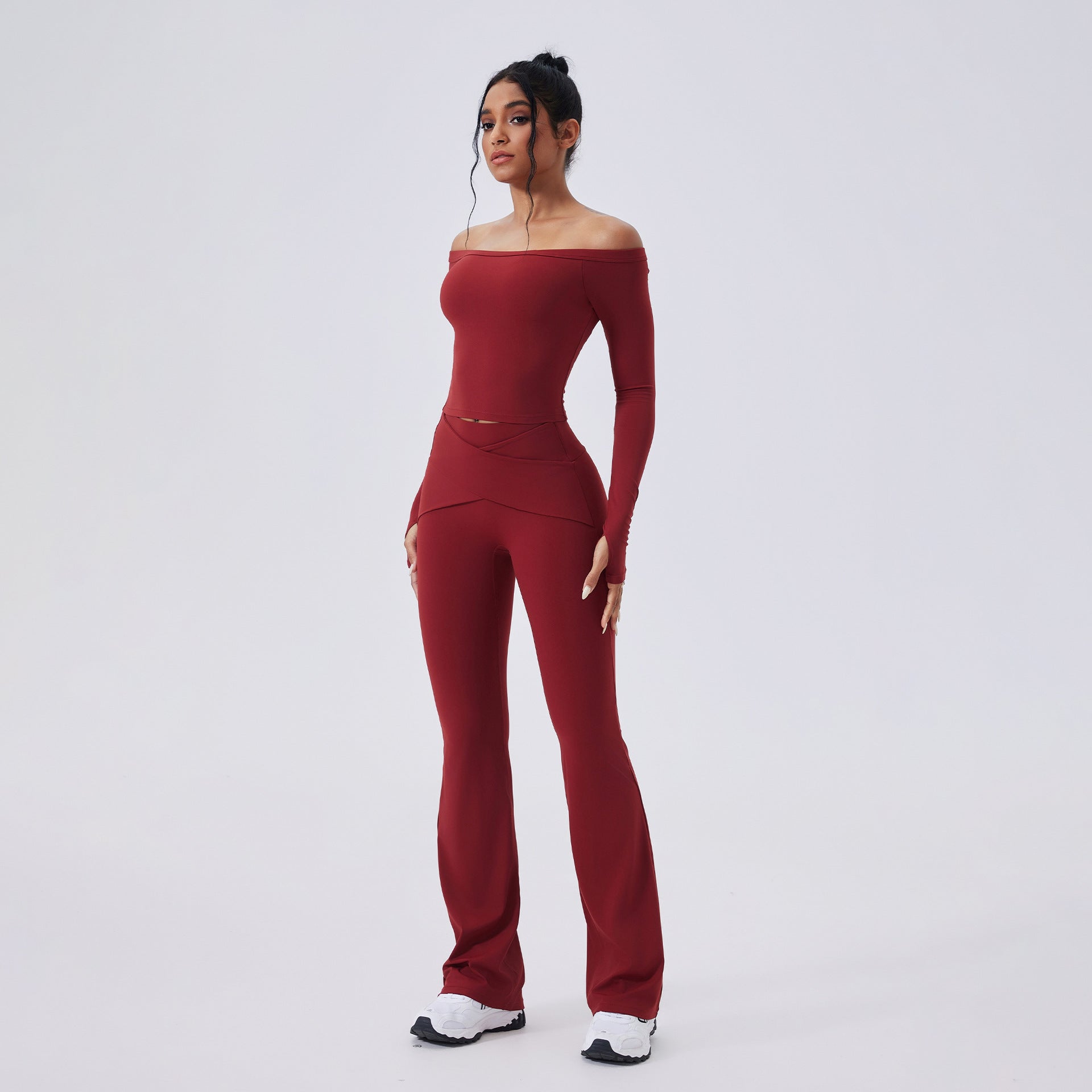 One-Shoulder High-Waist Quick-Dry Yoga Running Set