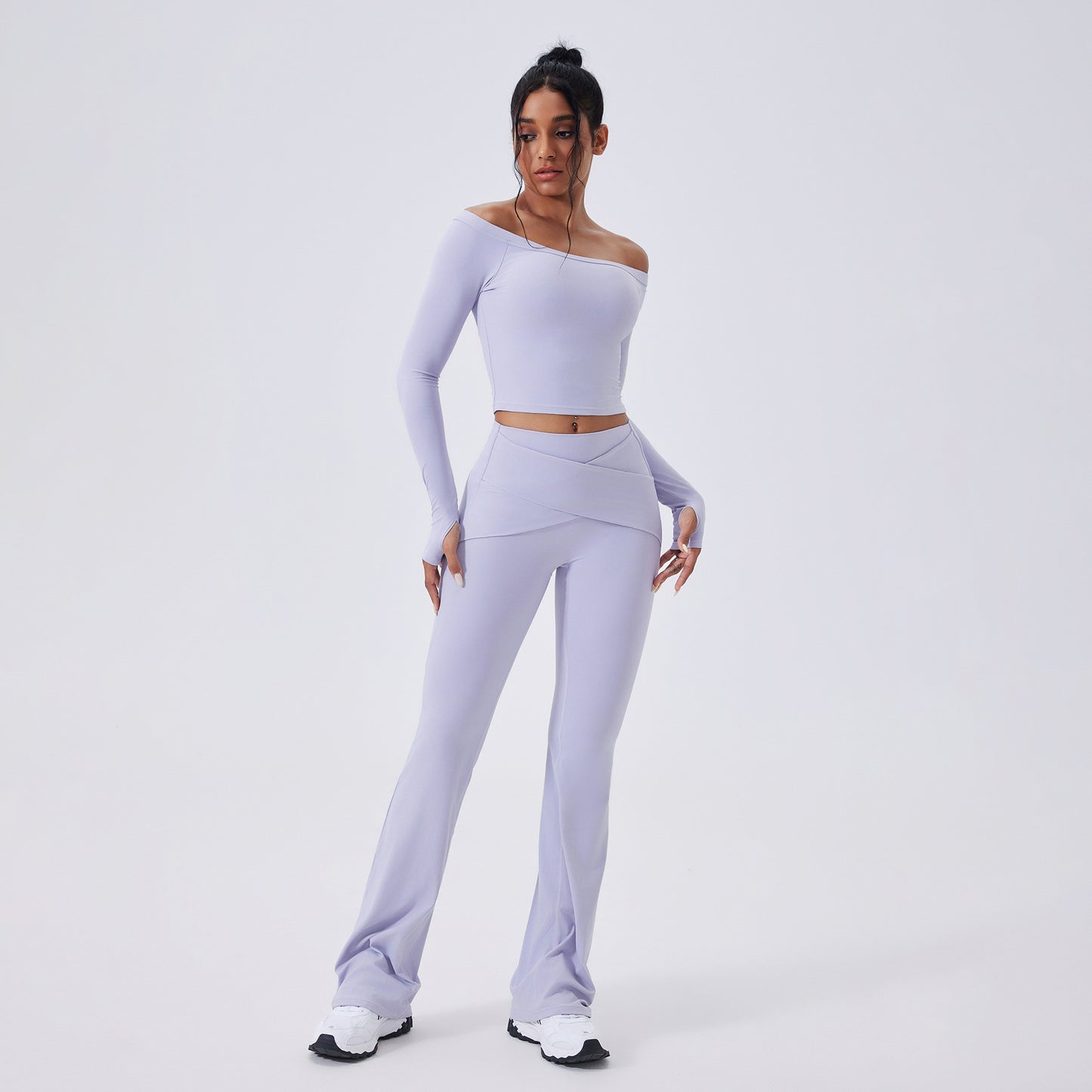 One-Shoulder High-Waist Quick-Dry Yoga Running Set