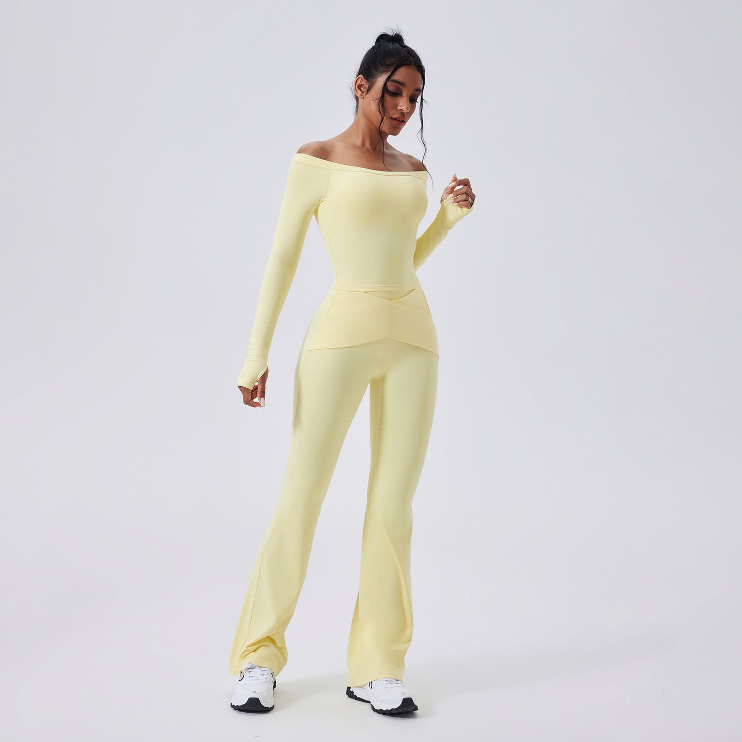 One-Shoulder High-Waist Quick-Dry Yoga Running Set