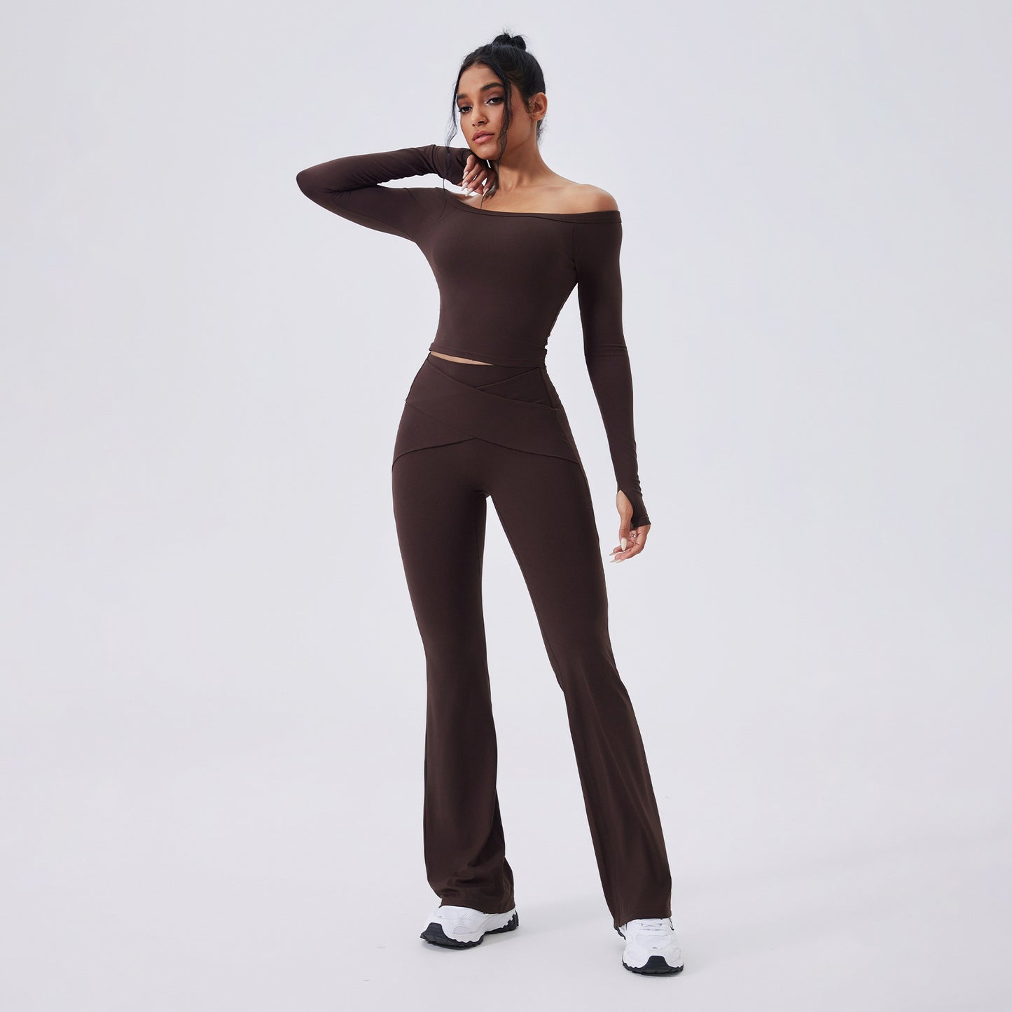 One-Shoulder High-Waist Quick-Dry Yoga Running Set