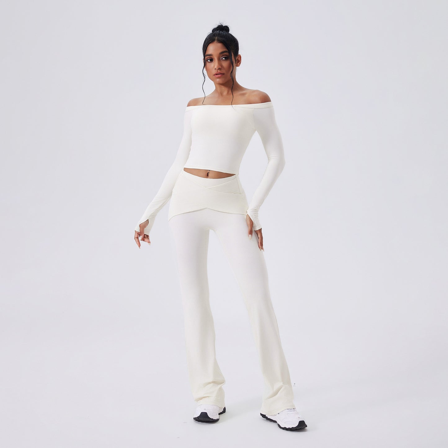 One-Shoulder High-Waist Quick-Dry Yoga Running Set