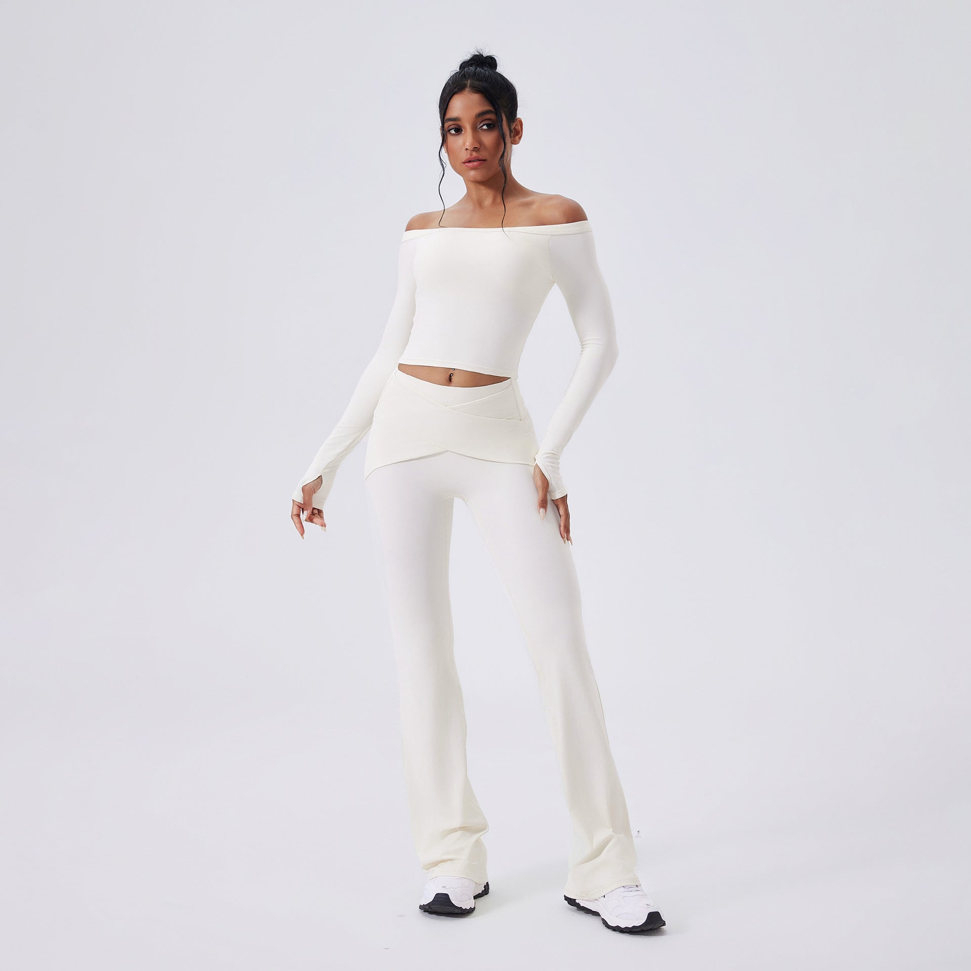 One-Shoulder High-Waist Quick-Dry Yoga Running Set
