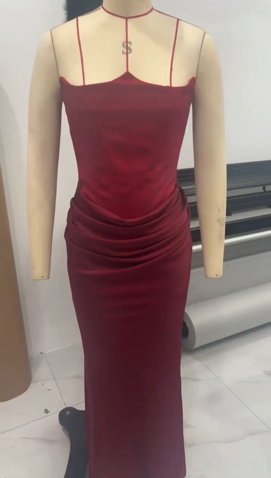 One Shoulder Pleated Bodysuit Dress