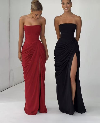 One Shoulder Slit Dress