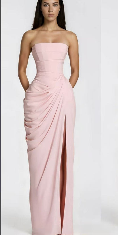 One Shoulder Slit Dress