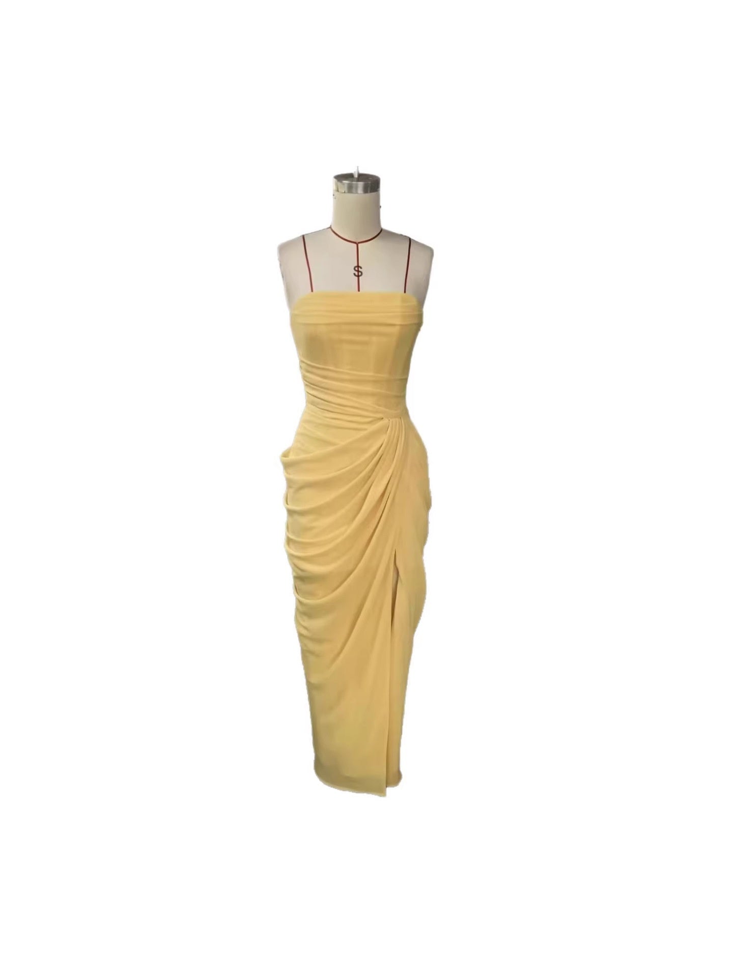 One Shoulder Slit Dress