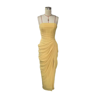 One Shoulder Slit Dress