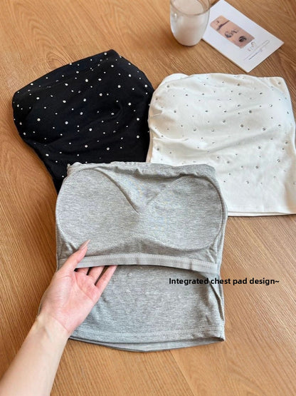 One-Shoulder Tube Top with Breast Pads