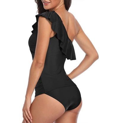 One-Shoulder Tummy Control Swimwear Bikini