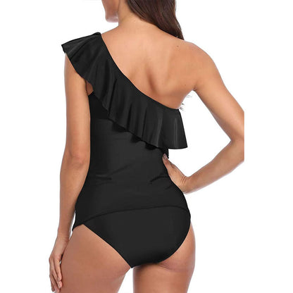 One-Shoulder Tummy Control Swimwear Bikini