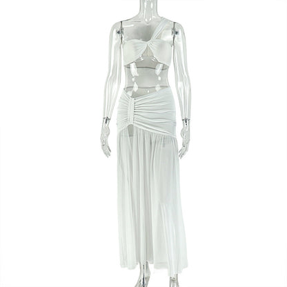 One-Shoulder Wrap Skirt
