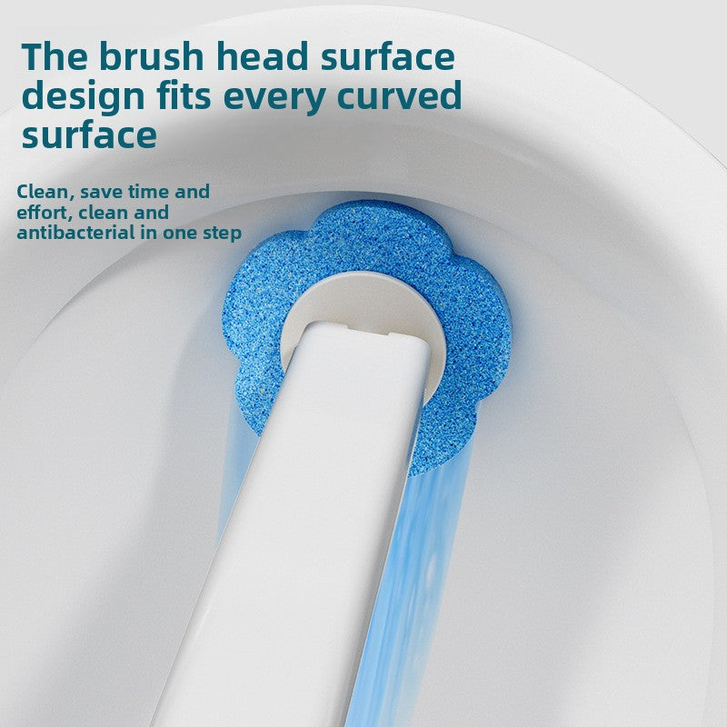 One-time use toilet brush set