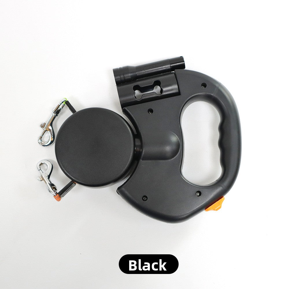 One-to-two automatic pet leash