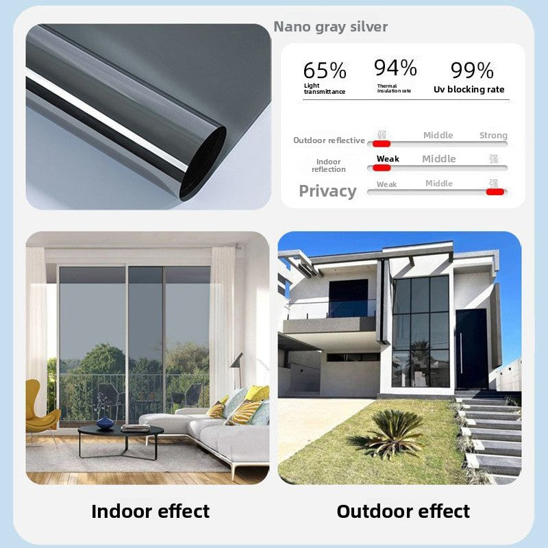 One Way Privacy Window Film Heat Insulation UV Protection