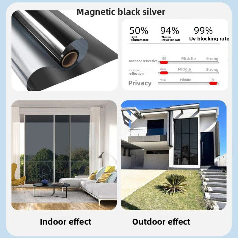 One Way Privacy Window Film Heat Insulation UV Protection