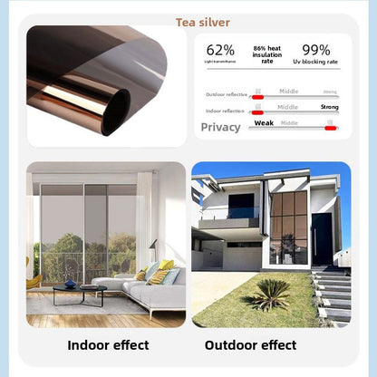 One Way Privacy Window Film Heat Insulation UV Protection