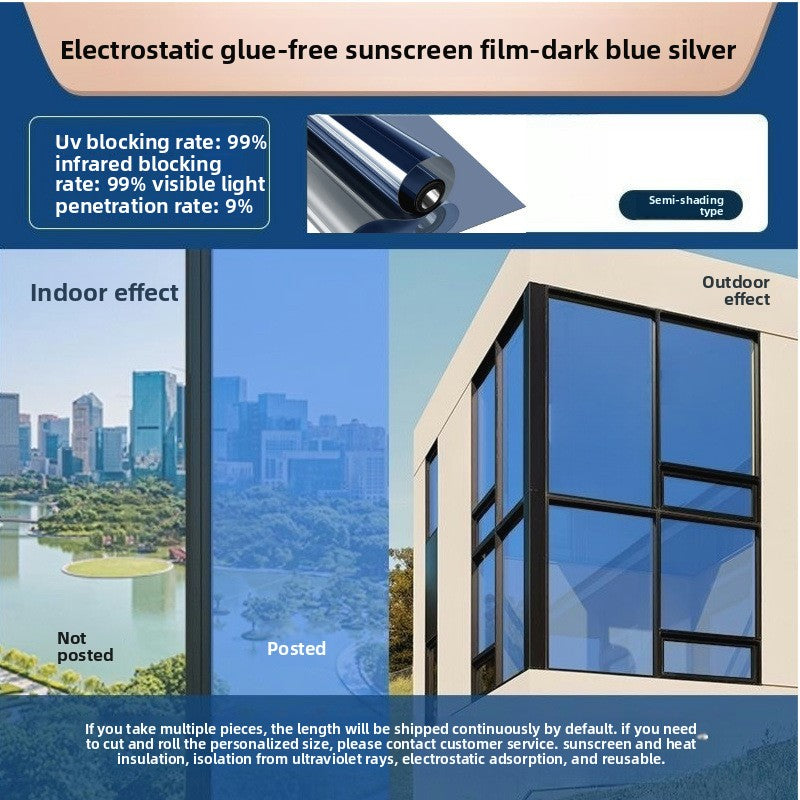 One Way Privacy Window Film Heat Insulation UV Protection