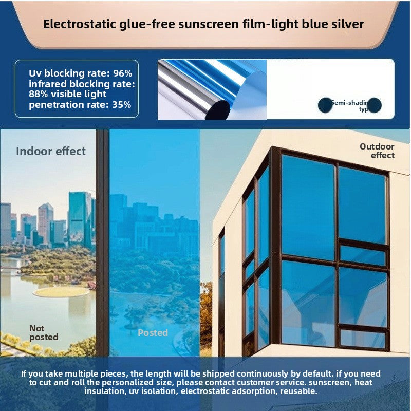 One Way Privacy Window Film Heat Insulation UV Protection