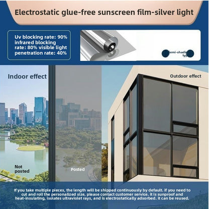 One Way Privacy Window Film Heat Insulation UV Protection