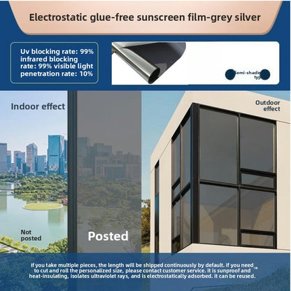 One Way Privacy Window Film Heat Insulation UV Protection